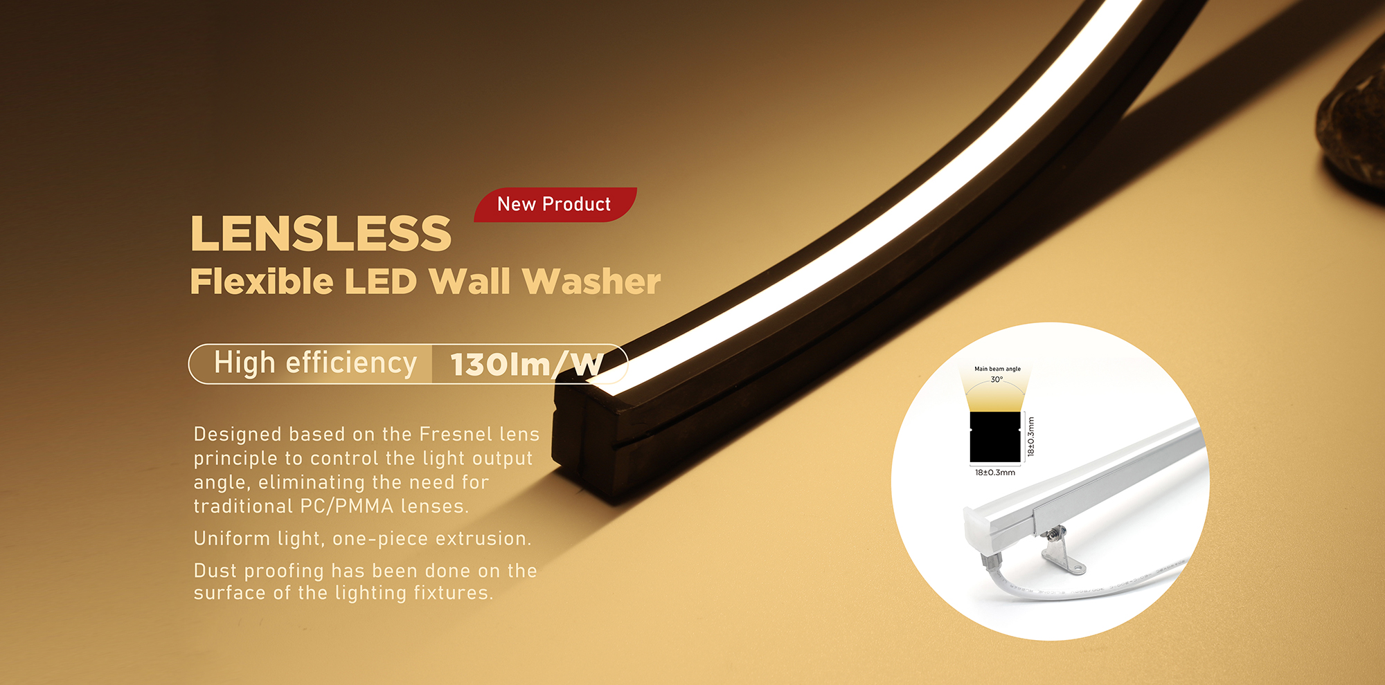 1818 Lensless Flexible wall washer