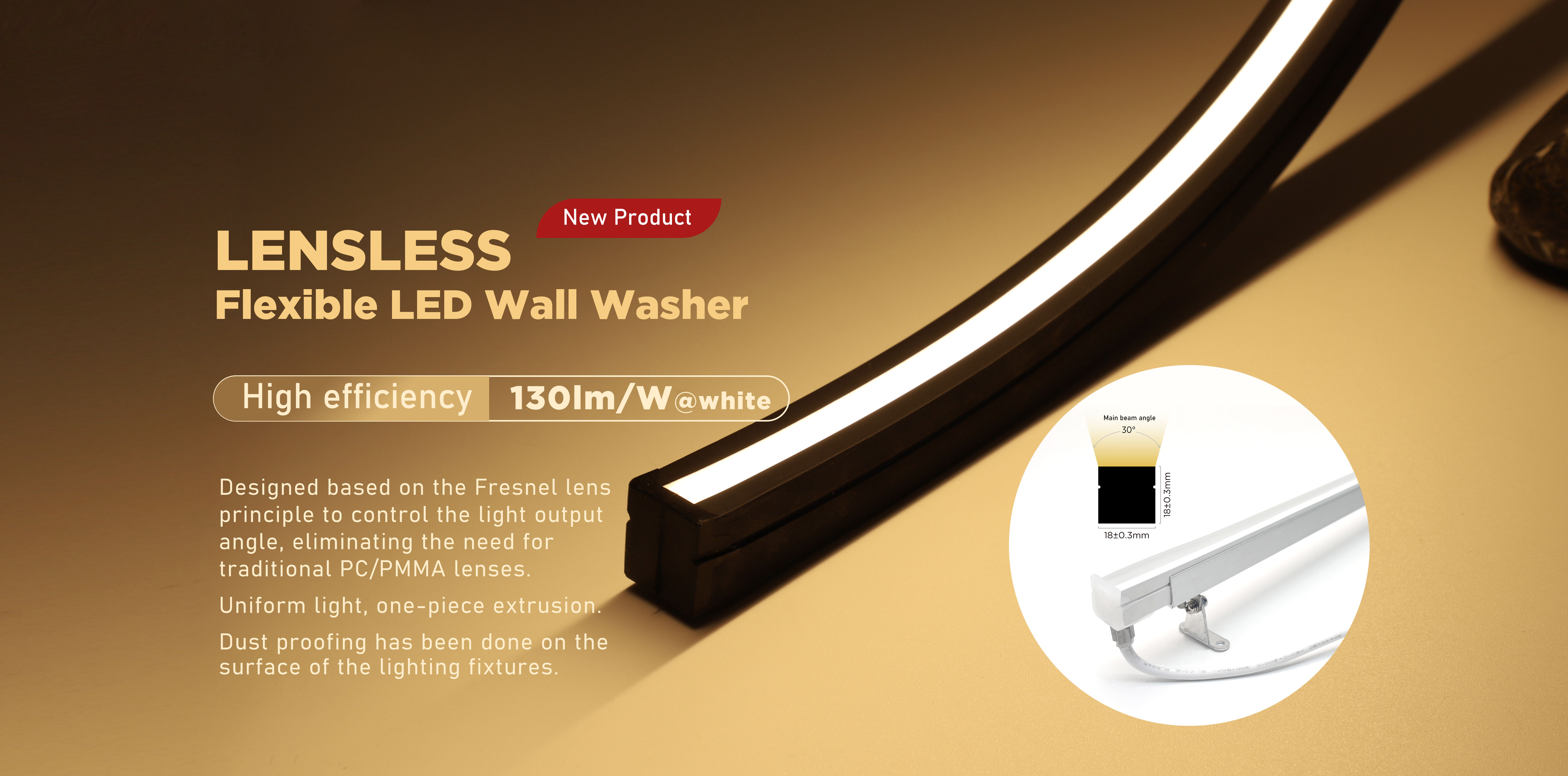 1818 Lensless Flexible wall washer
